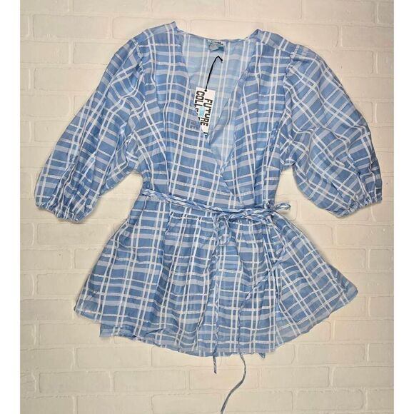 Future Collective Sheer Wrap Blouse 3X - Picture 1 of 2
